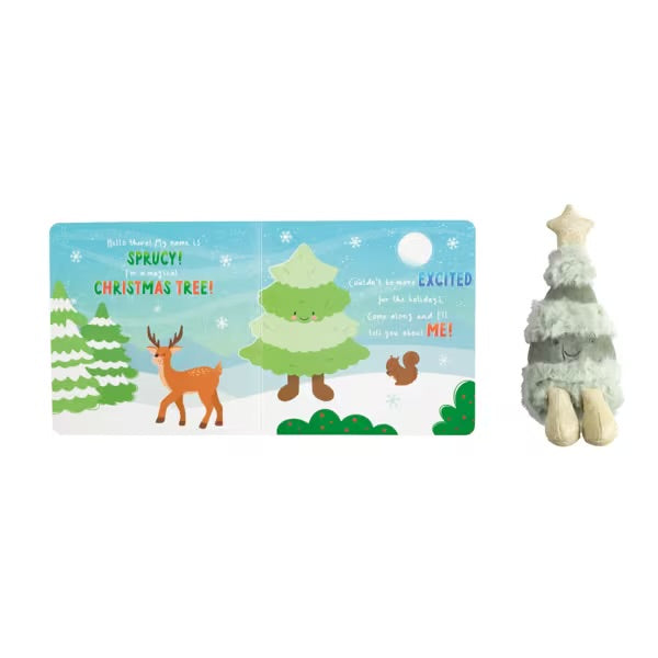 Tree plush with book