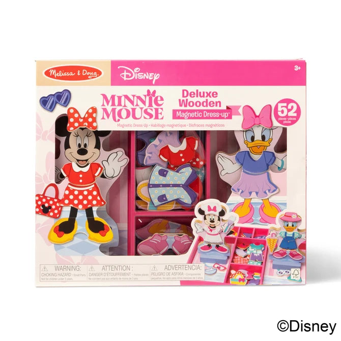 Deluxe wooden magnetic dress-up Minnie and Daisy