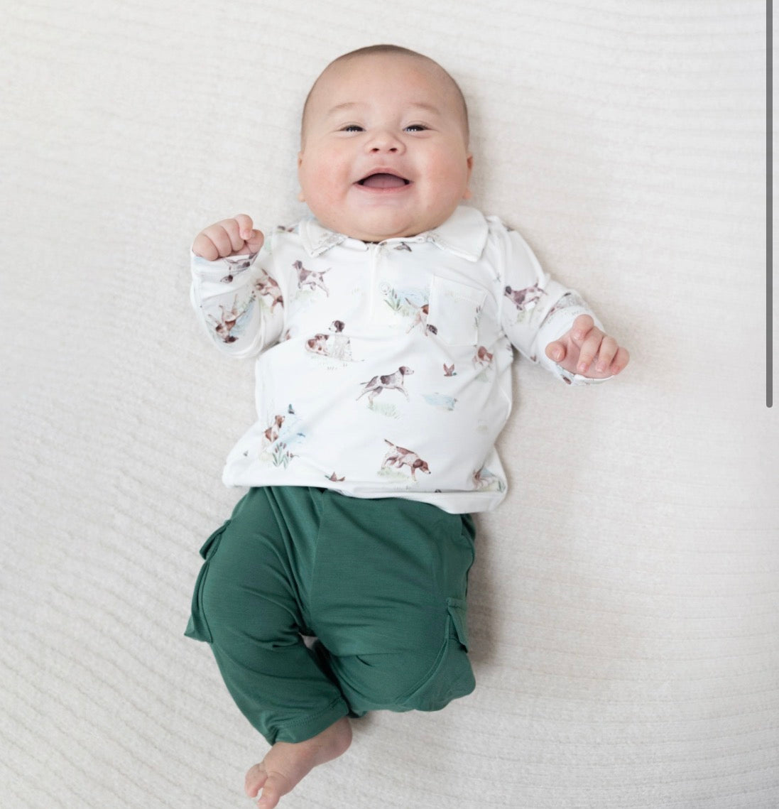 Polo With Cargo Pants - Pointer pups and ducks