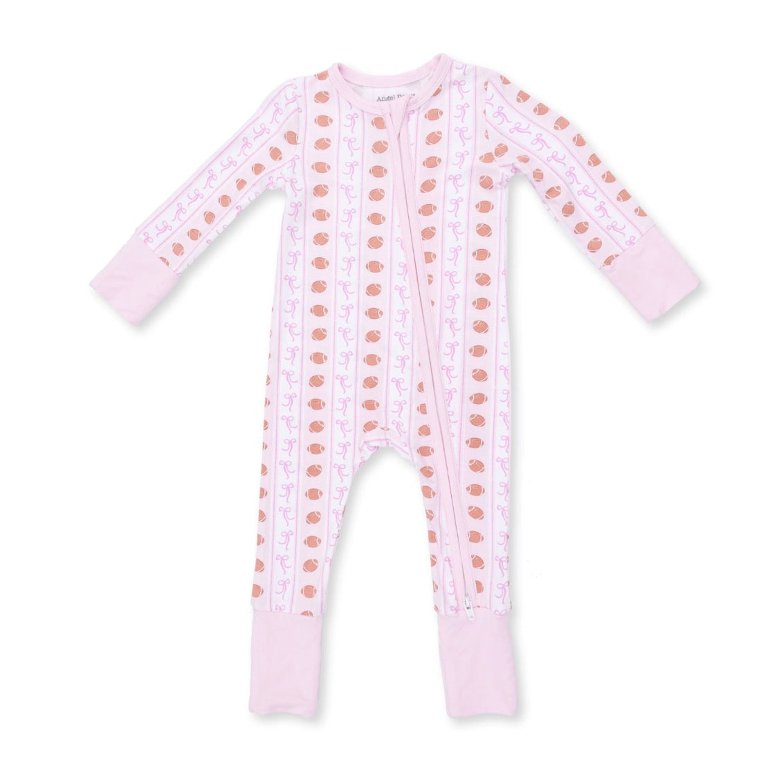 Convertible Romper Football Bow Stripe