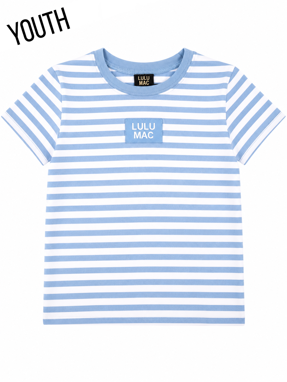 PATCH YOUTH BABY DOLL TOP-LIGHT BLUE.