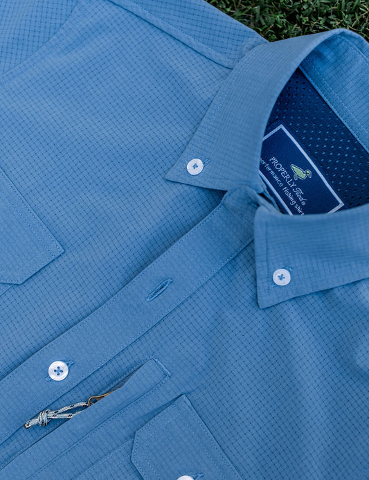 Boys Reel-tech Fishing Shirt Dusk Blue