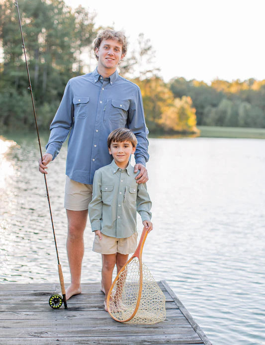 Boys Reeltech Fishing Shirt Jade