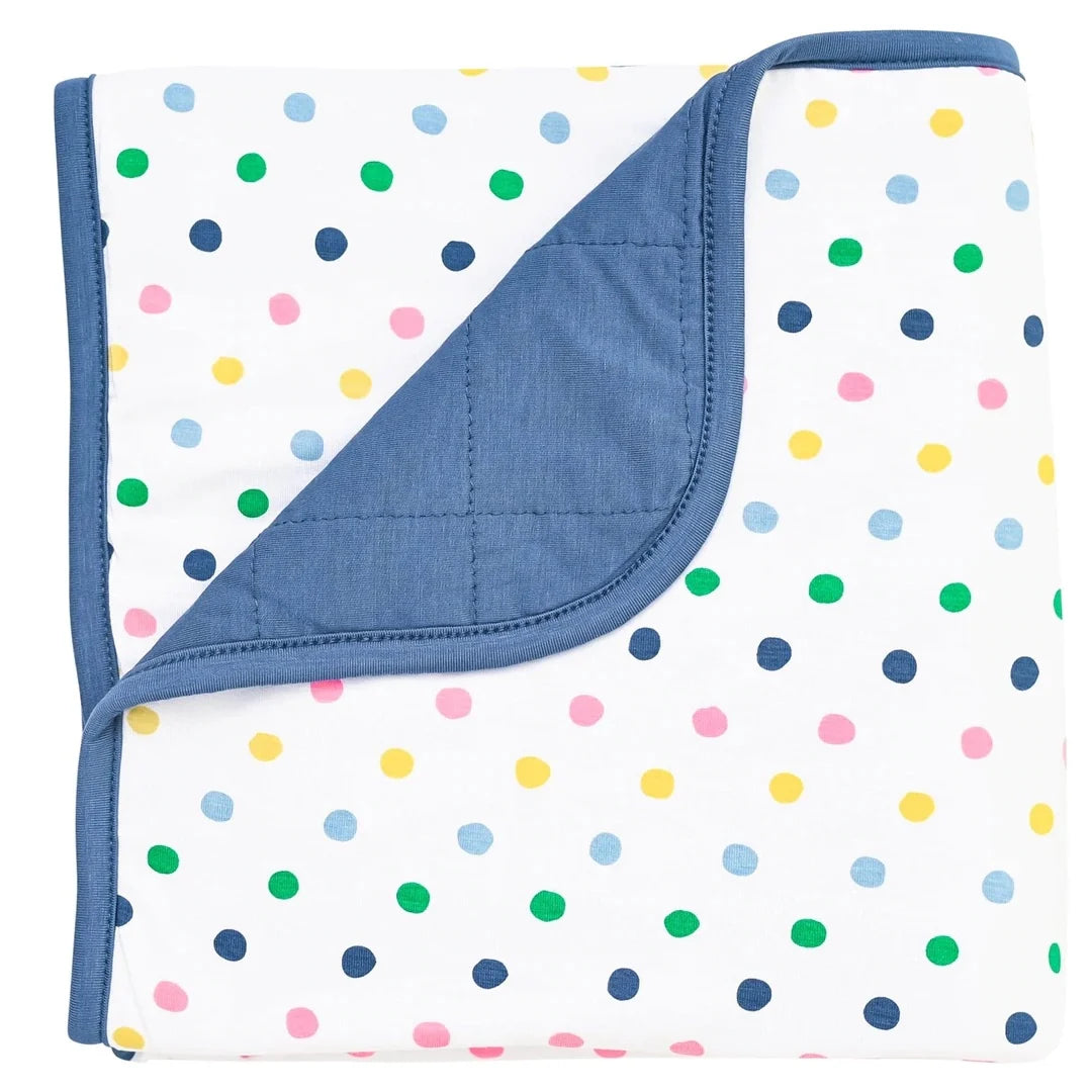 Spring Polka Dot Baby Blanket