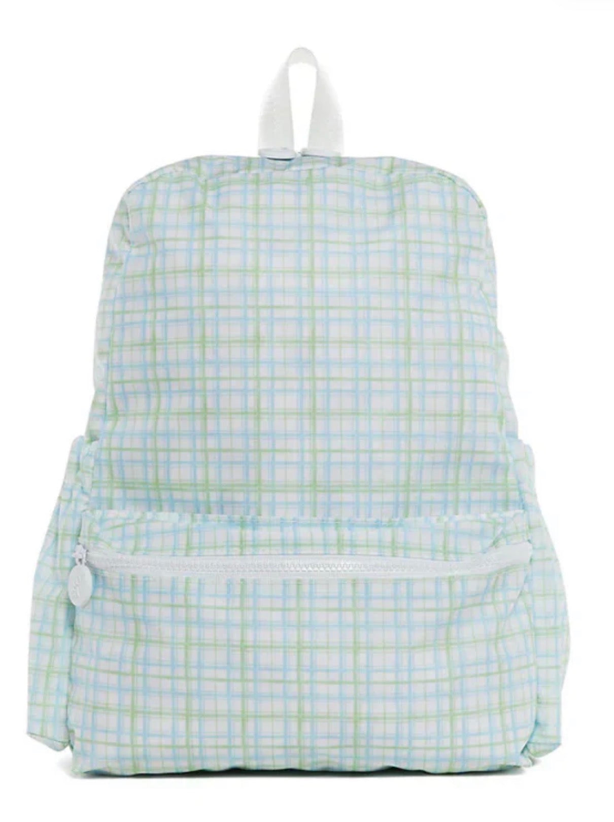 Backpacker Plaid Green and Blue