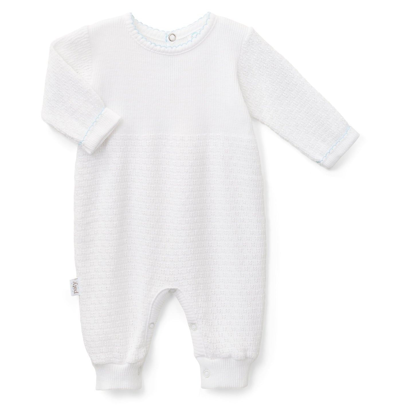 Paty Long Sleeve Knit Button Romper