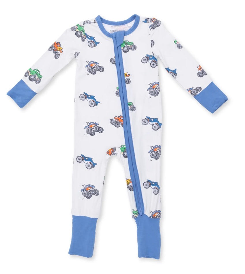 Monster trucks convertible romper