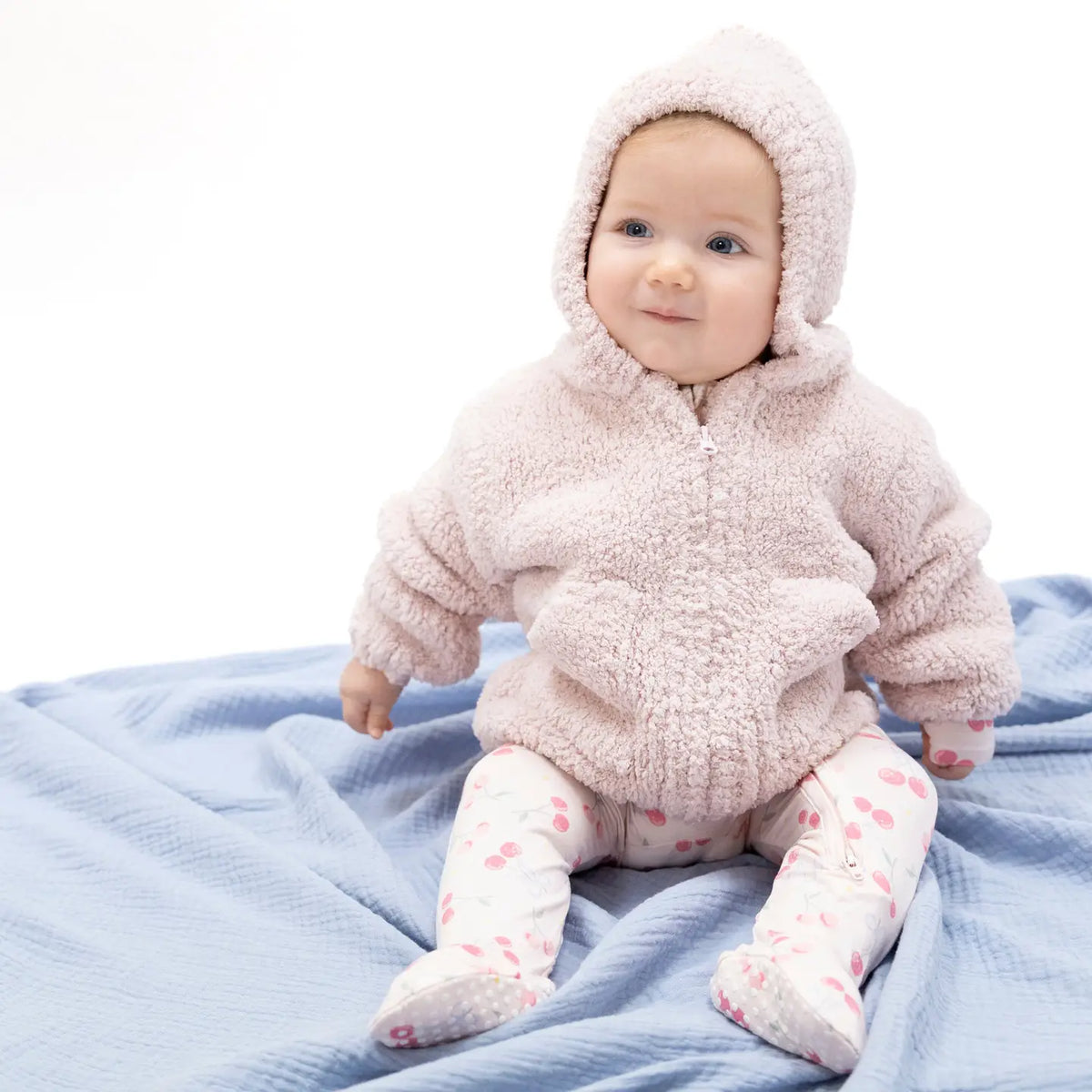 Blush Chenille Hooded Jacket