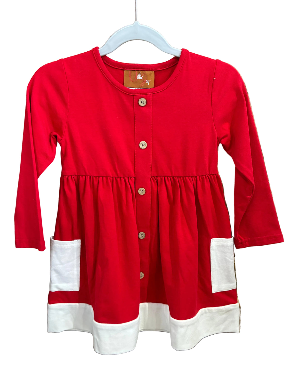 Bella Dress Red and white