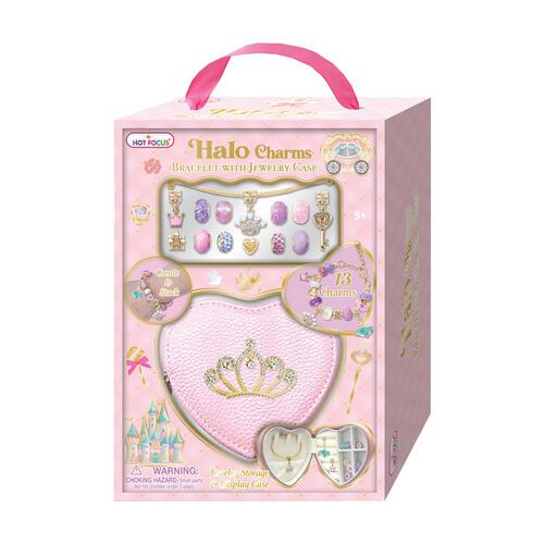 Halo Charms Bracelet With Jewelry Case