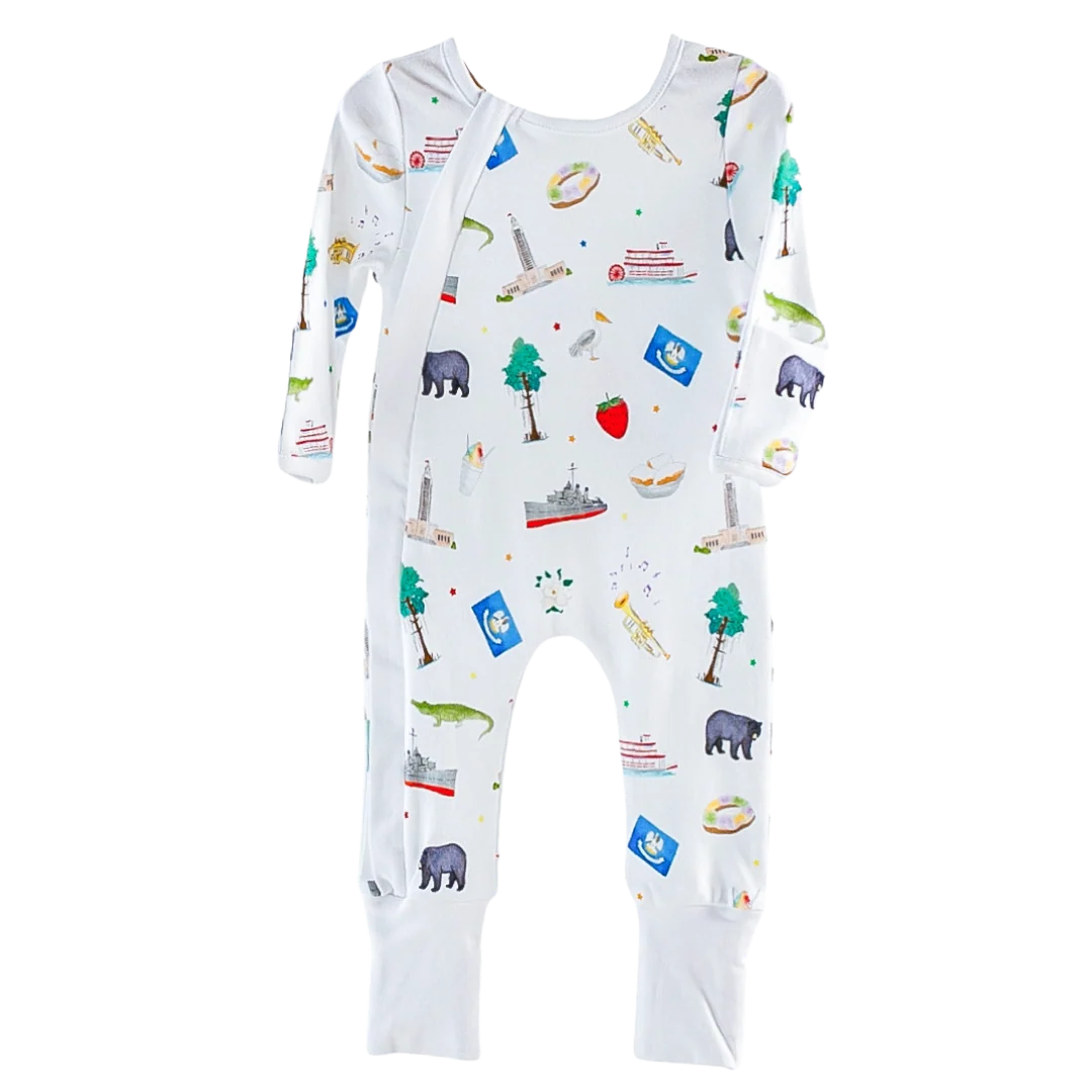Louisiana kid Zip up jumpsuit