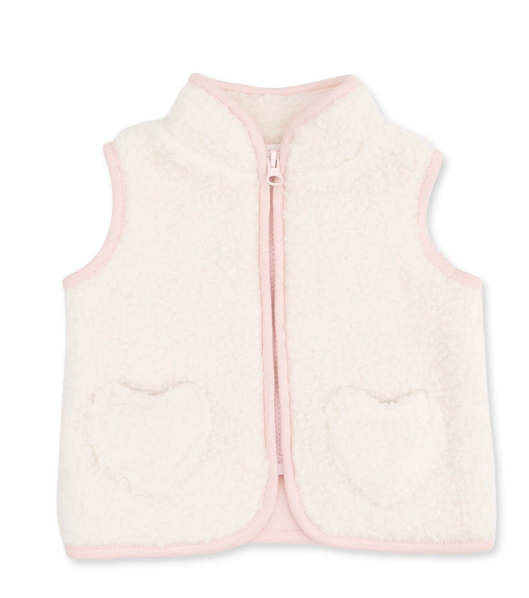 Sherpa Vest with Heart Pockets
