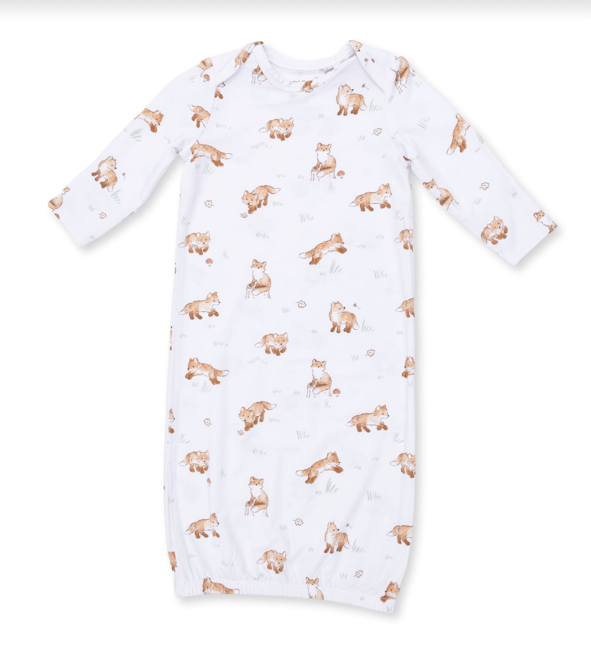 Little Explorer Fox - Lap Shoulder Gown And Knotted Hat