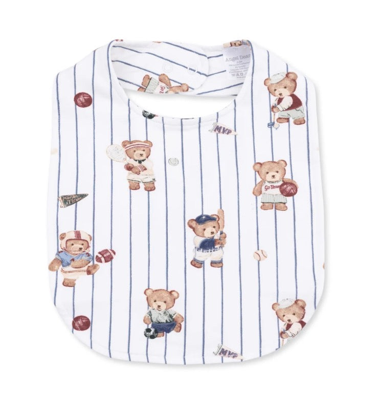 Mixed Sports Bear Feeding Bib