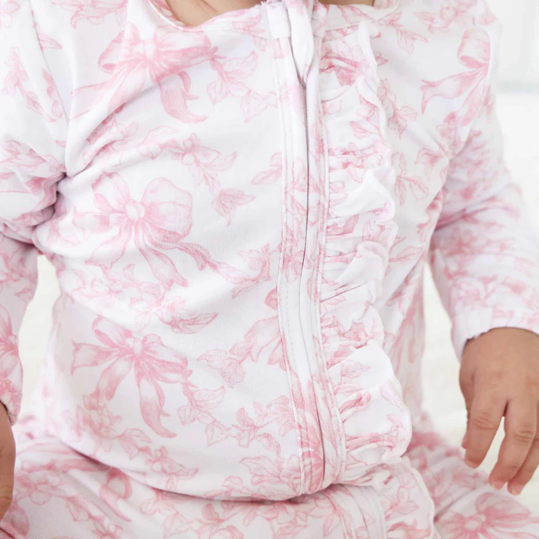 Fancy Frills Ruffle Zipper Footie