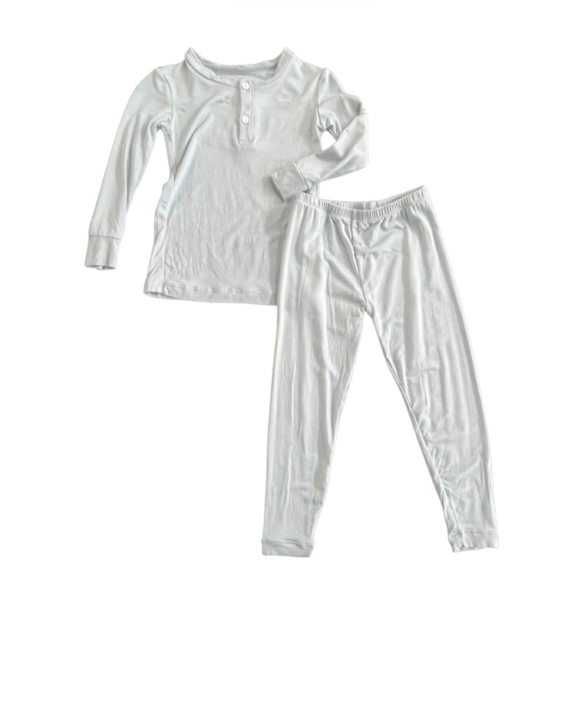 Jade Solid LS Henley Pajama Set