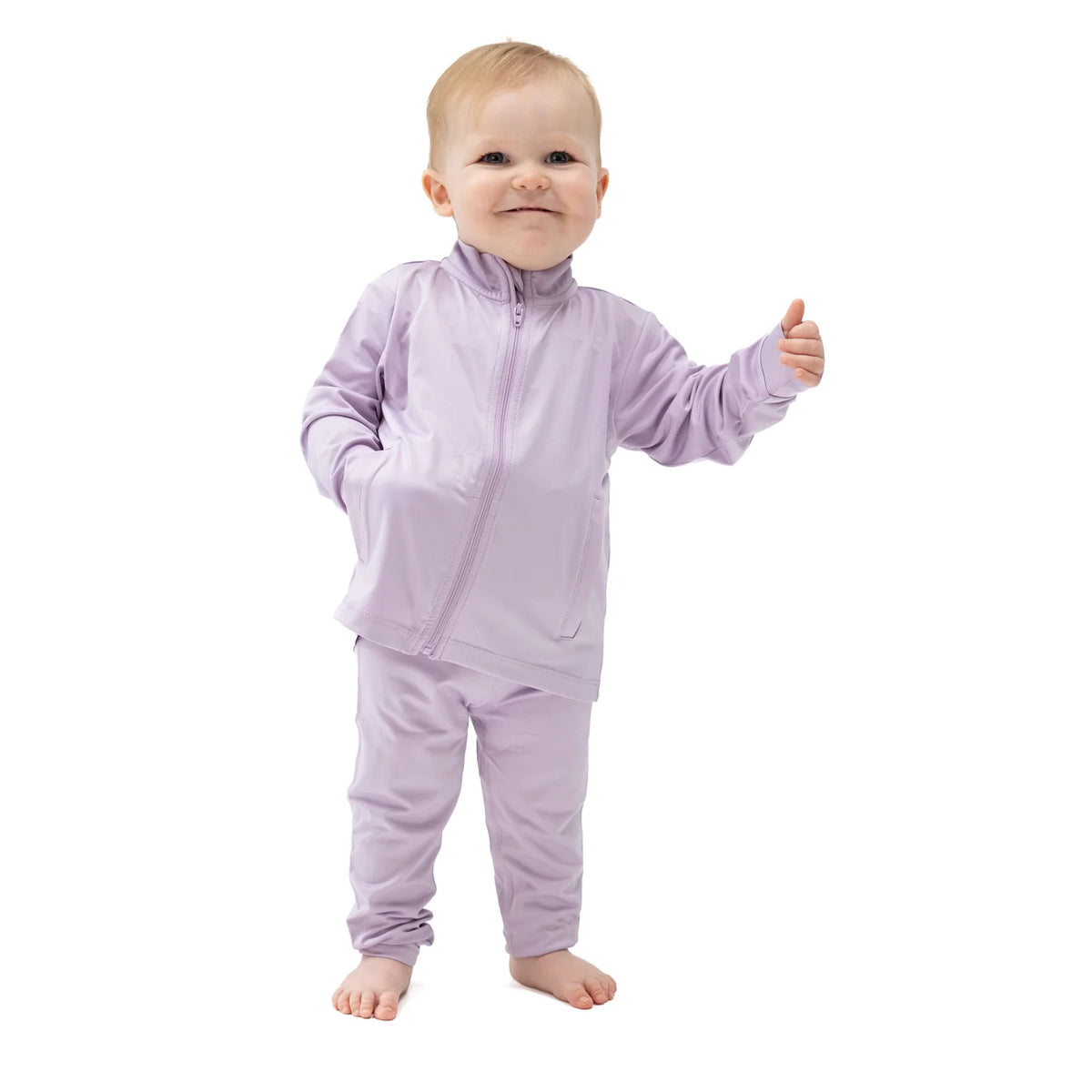 Lilac Mock Neck Jacket