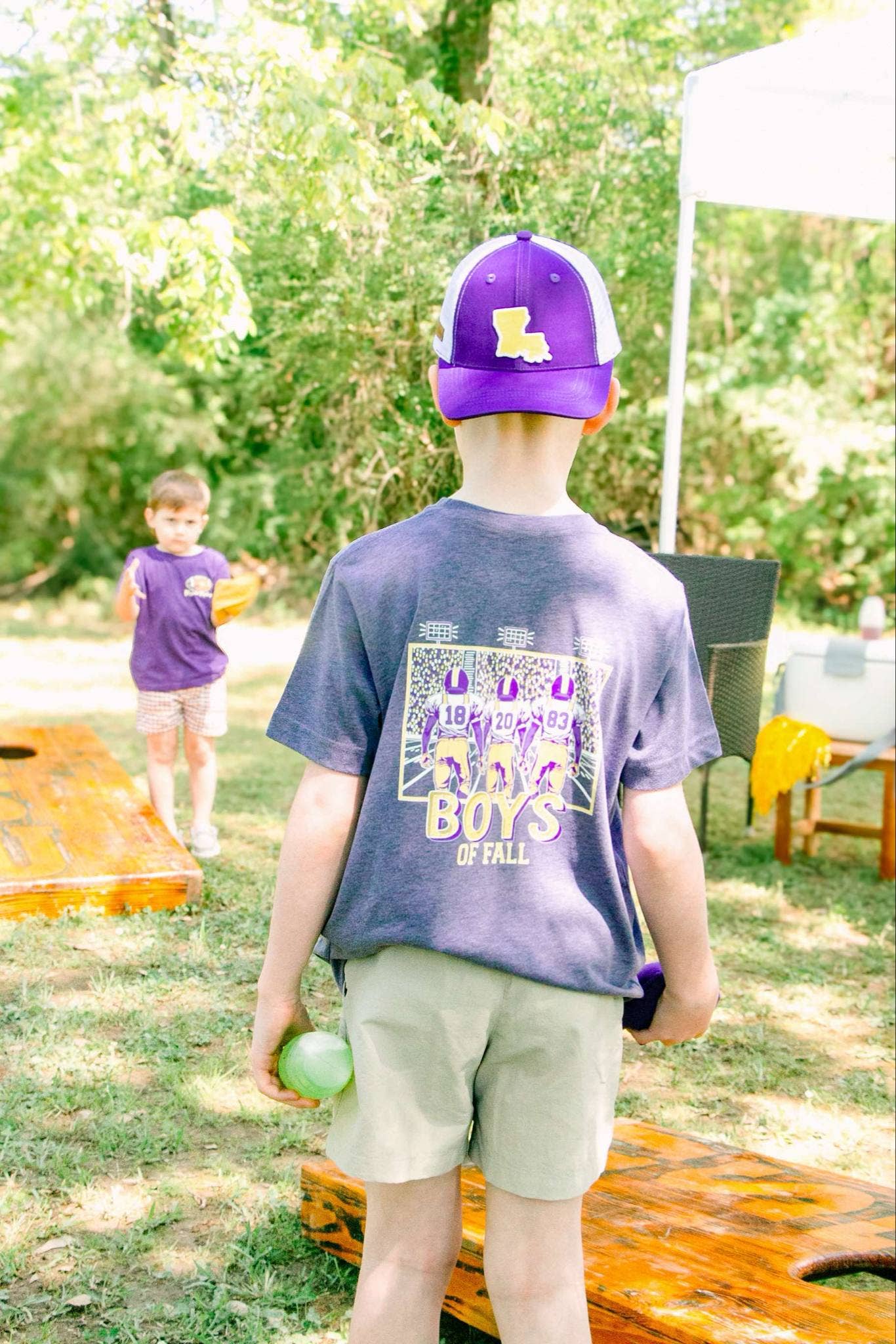 Boys of Fall Kid's Football Tee