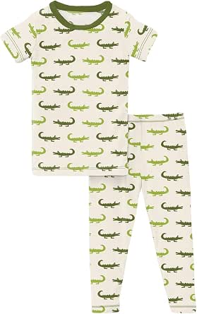 KicKee Pants Natural Crocodile Pajama Set