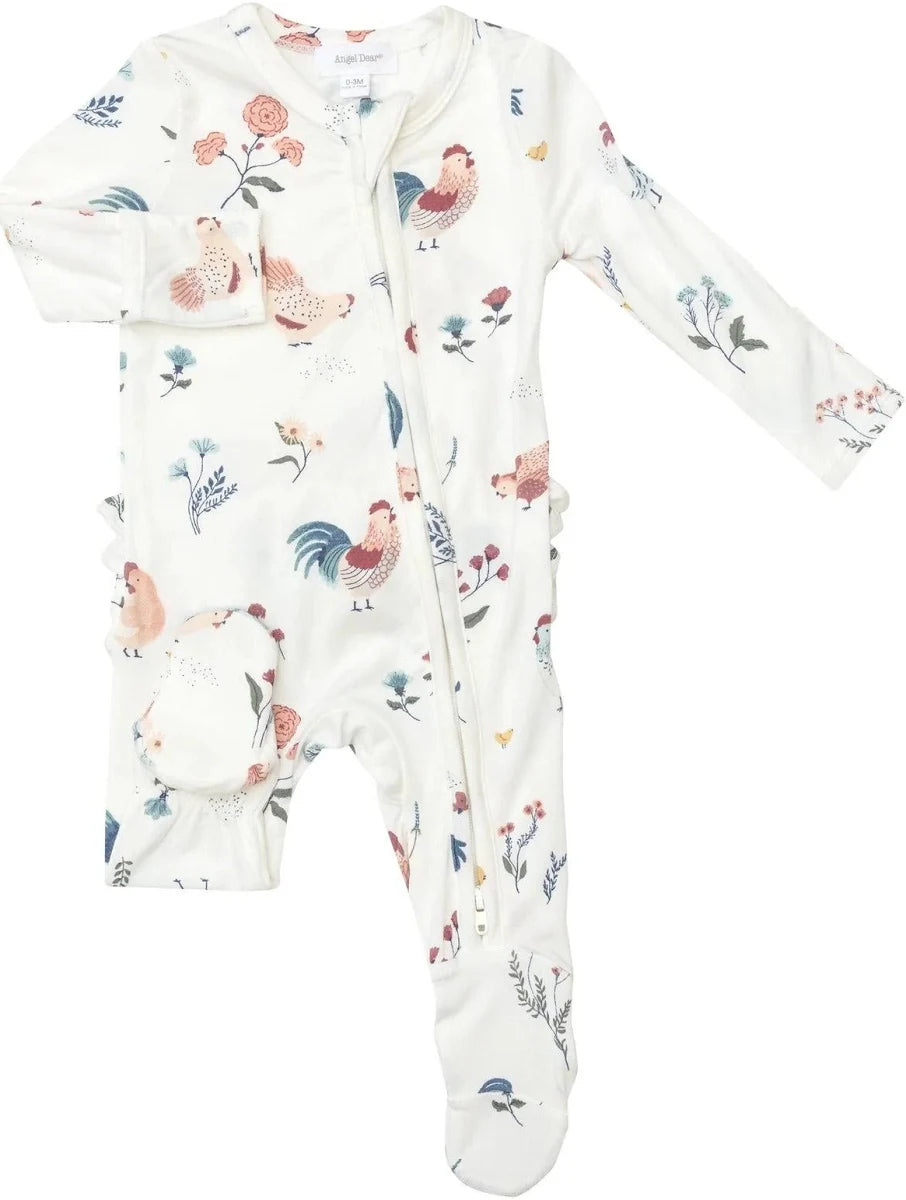 Heirloom Chicken Zip Footie