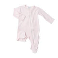 2 way zipper footie Pink