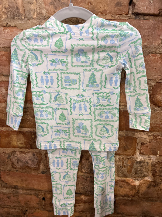 Yuletide Vignettes Blue Anna Toddler PJ