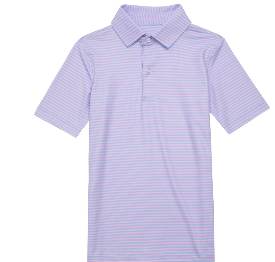 Pink and Light Blue Stripe Polo