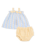 Bow Top & Ruffle Leg Bloomer, Odalys Floral Stripe