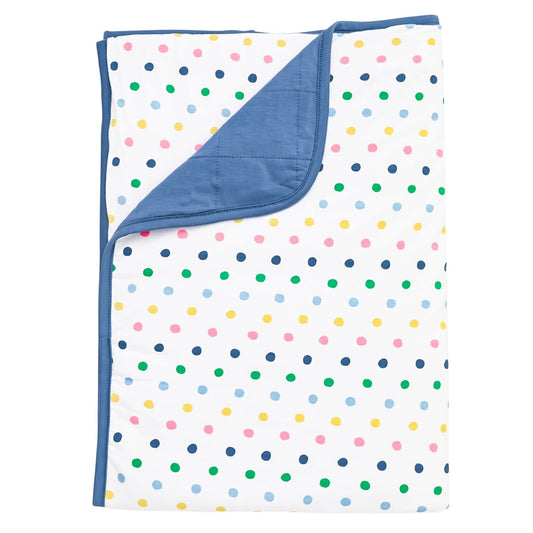 Spring Polka Dot Toddler Blanket