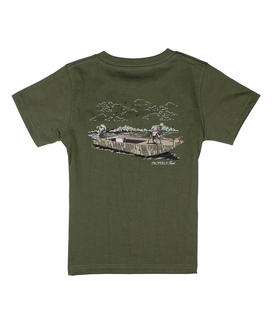Boys Mossy Oak Boat Ride Short Sleeve