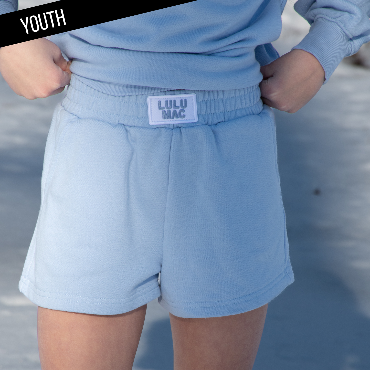 Light Blue Terry Cloth Short