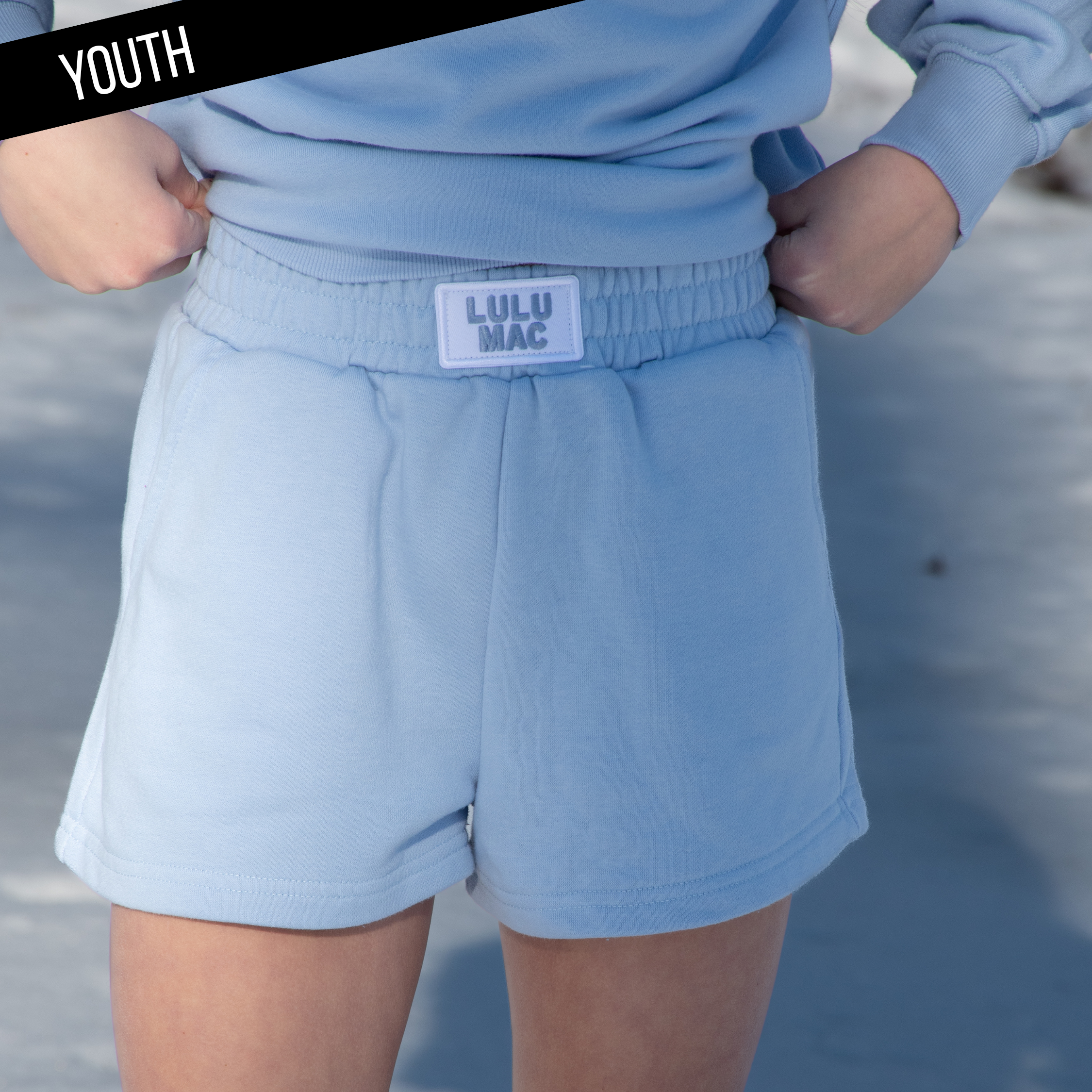 Light Blue Terry Cloth Short