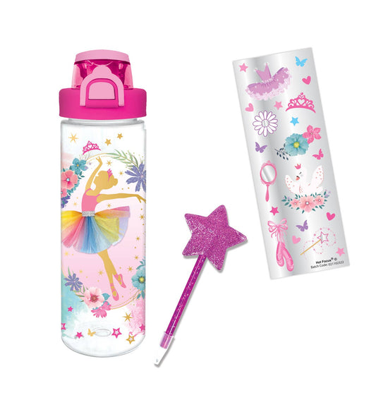 Pop- Open Water Bottle Writing Fun, Ballerina Beauties-PROMO