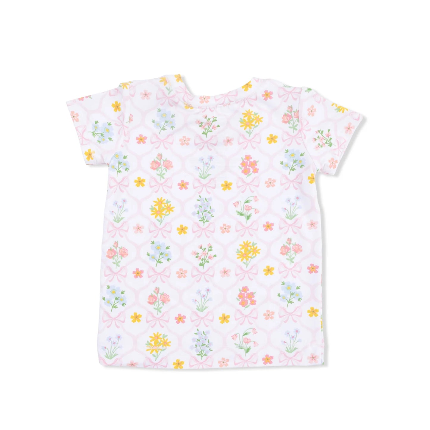 Loungewear Short Set Floral Bows