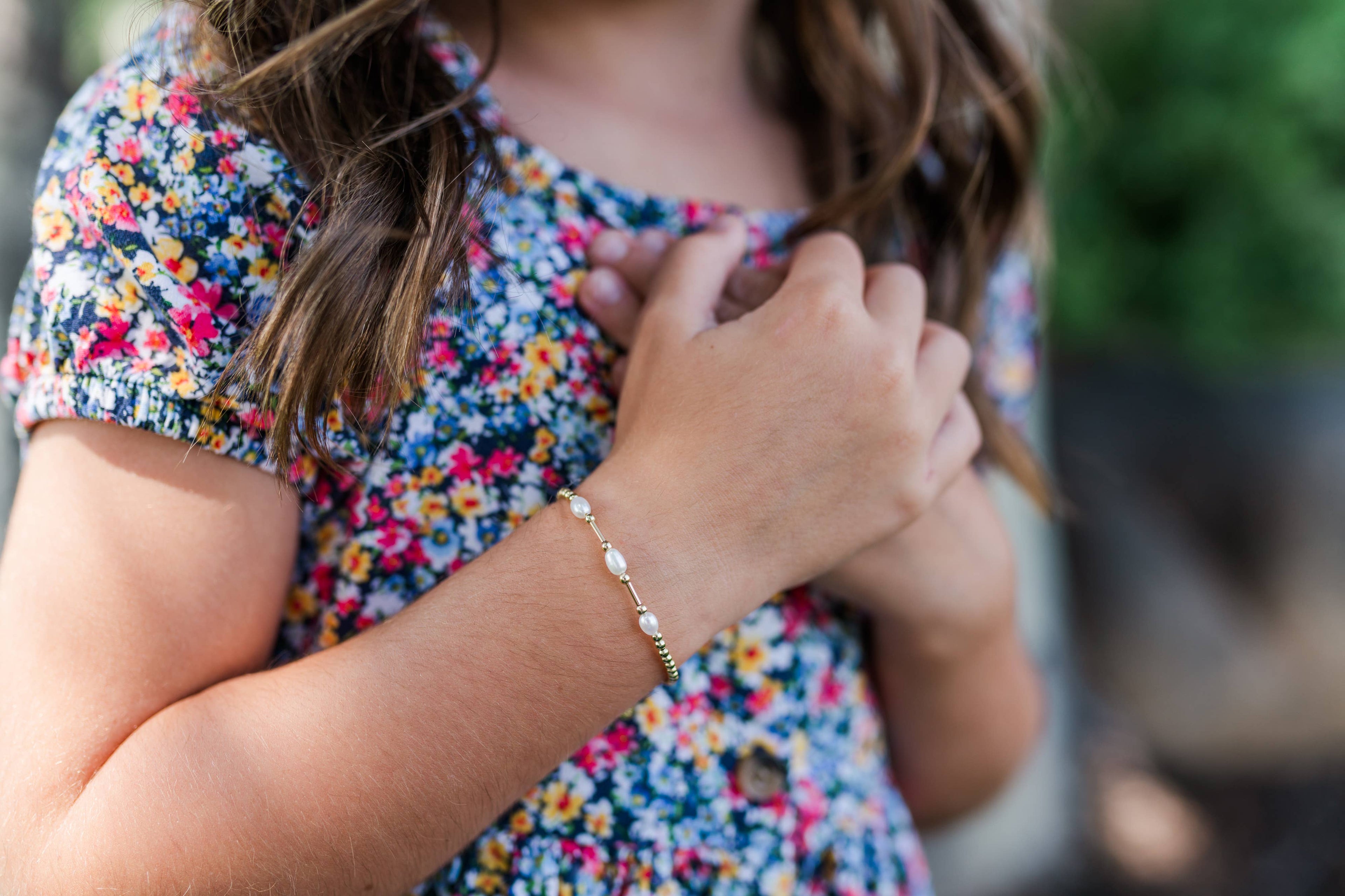 Little Girls14K Gold-Plated Pearl Baby Bracelet for Kids