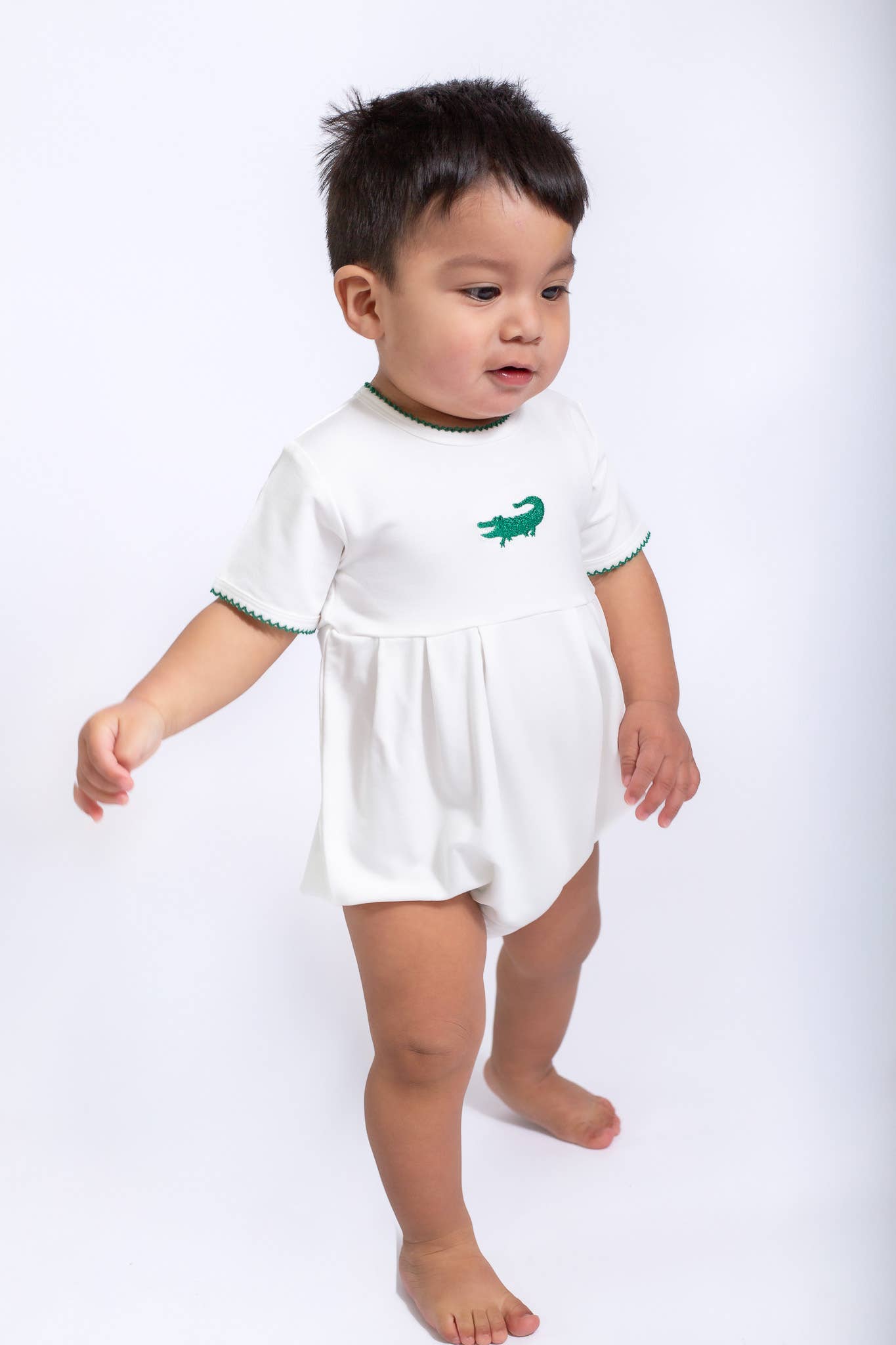 Pip Embroidered Bubble -Alligator