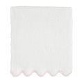 Pink Edge Scollop Chenille Blanket