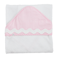 Pink Gingham Design Hooded Towel