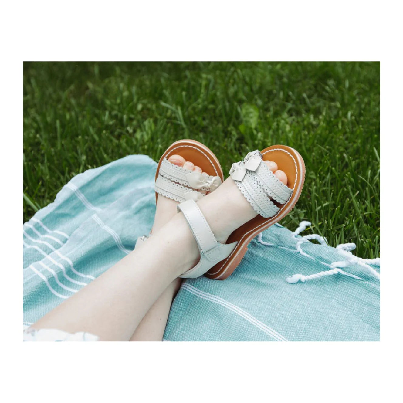 Light Stone Josie Scalloped Sandal