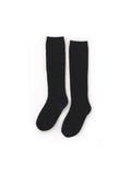 Black Cable Knit Knee High Socks