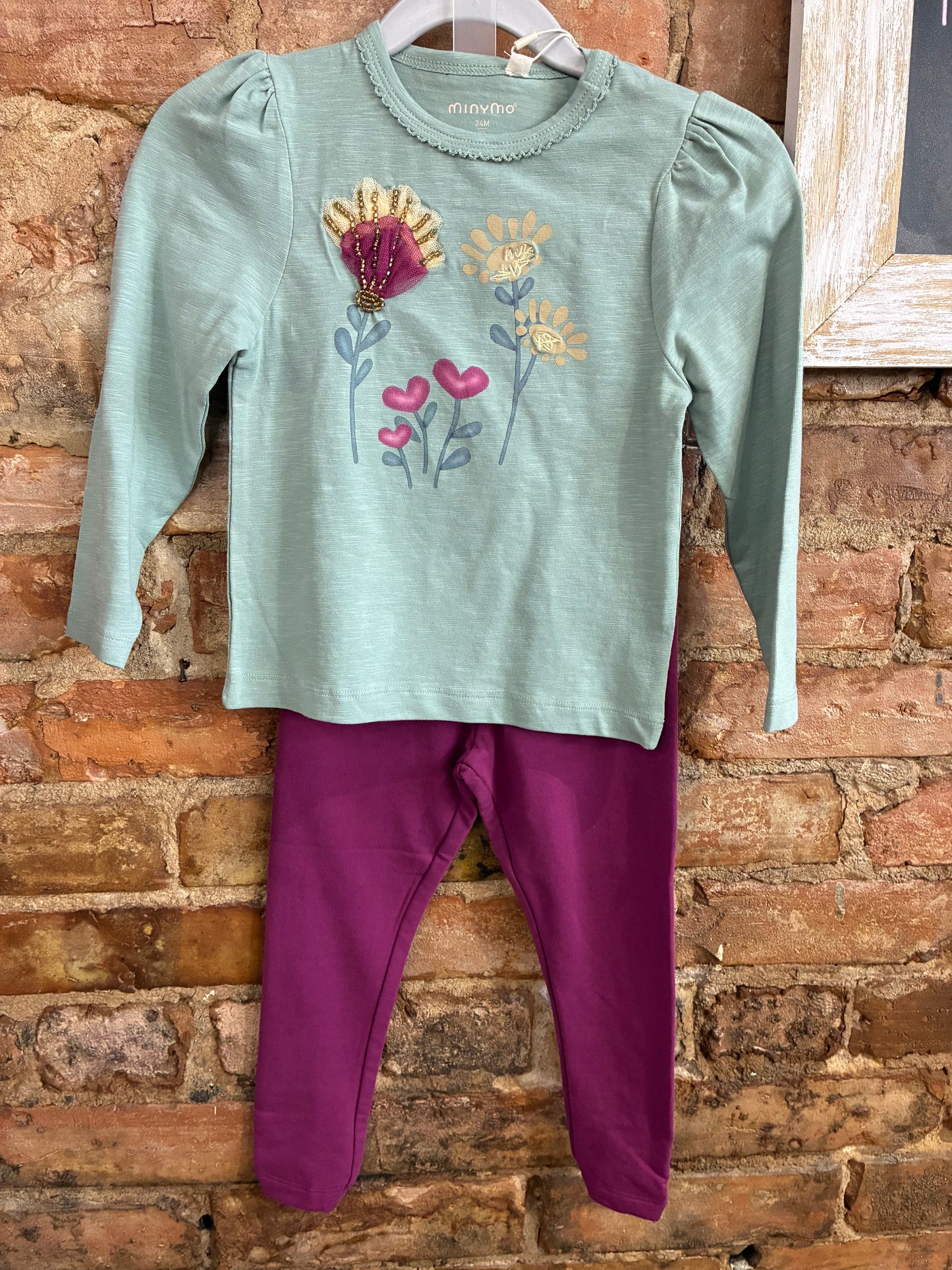 Minymo Floral Top and Leggings