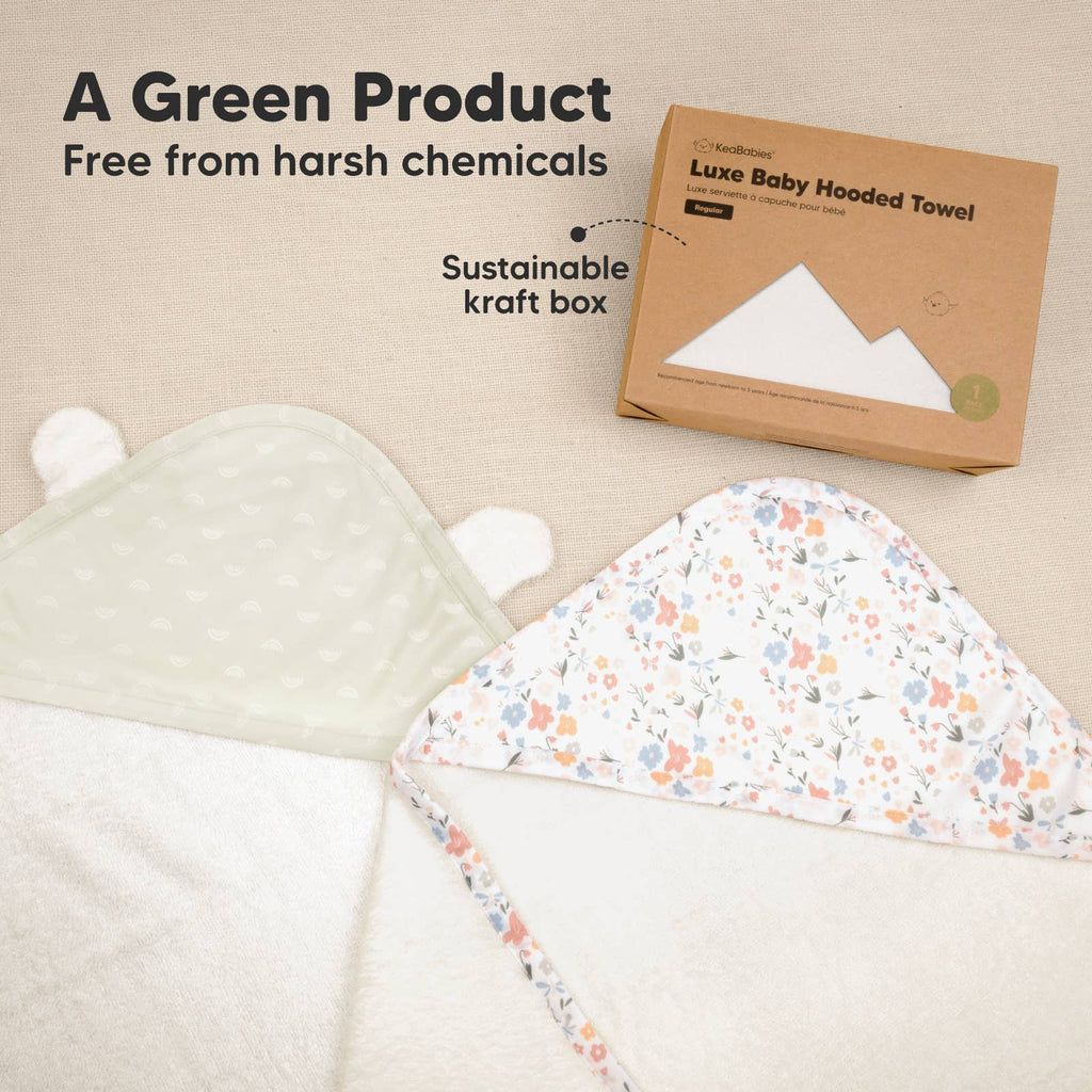KeaBabies Luxe Baby Hooded Towel