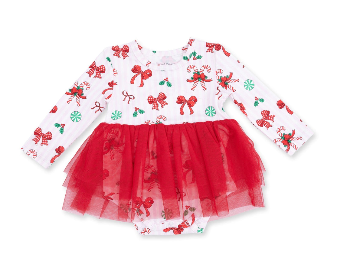 Bows and Candy Cane Tutu Dress
