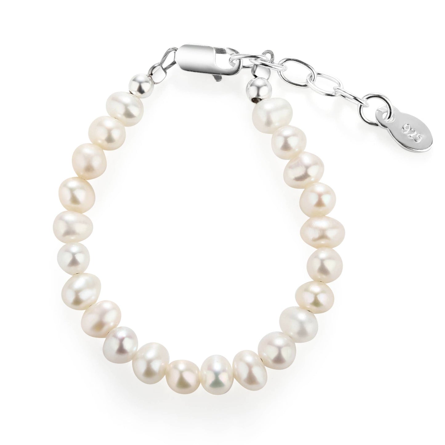 Zoey - Kids Sterling Silver Freshwater Pearl Baby Girl Bracelet