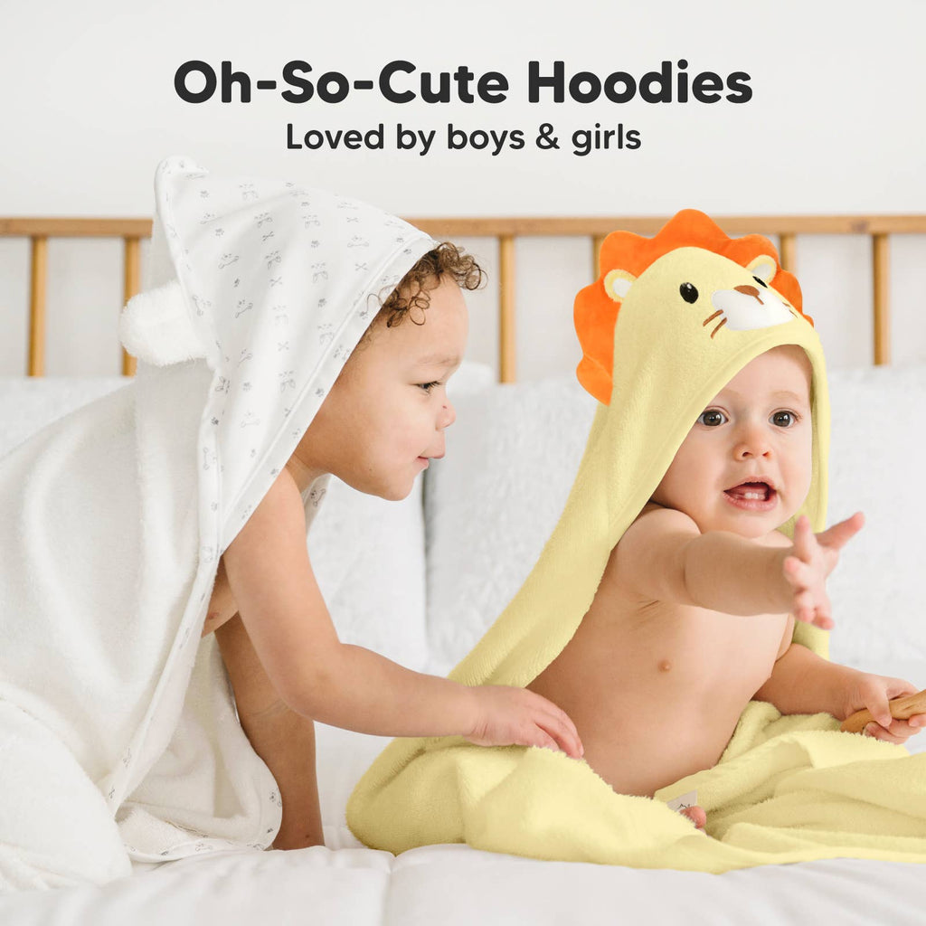 KeaBabies Cuddle Baby Hooded Towel- Lion