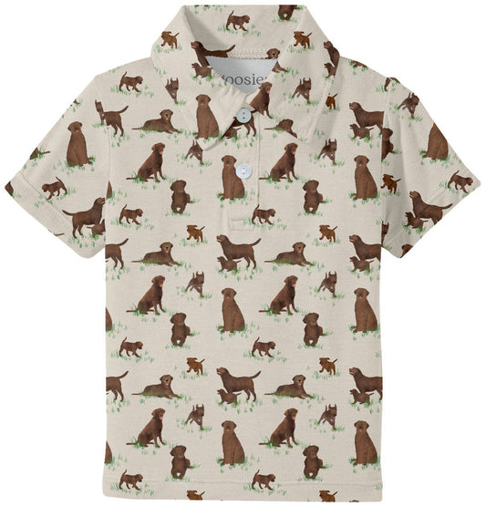 Chocolate Lab Dogs Polo Shirt