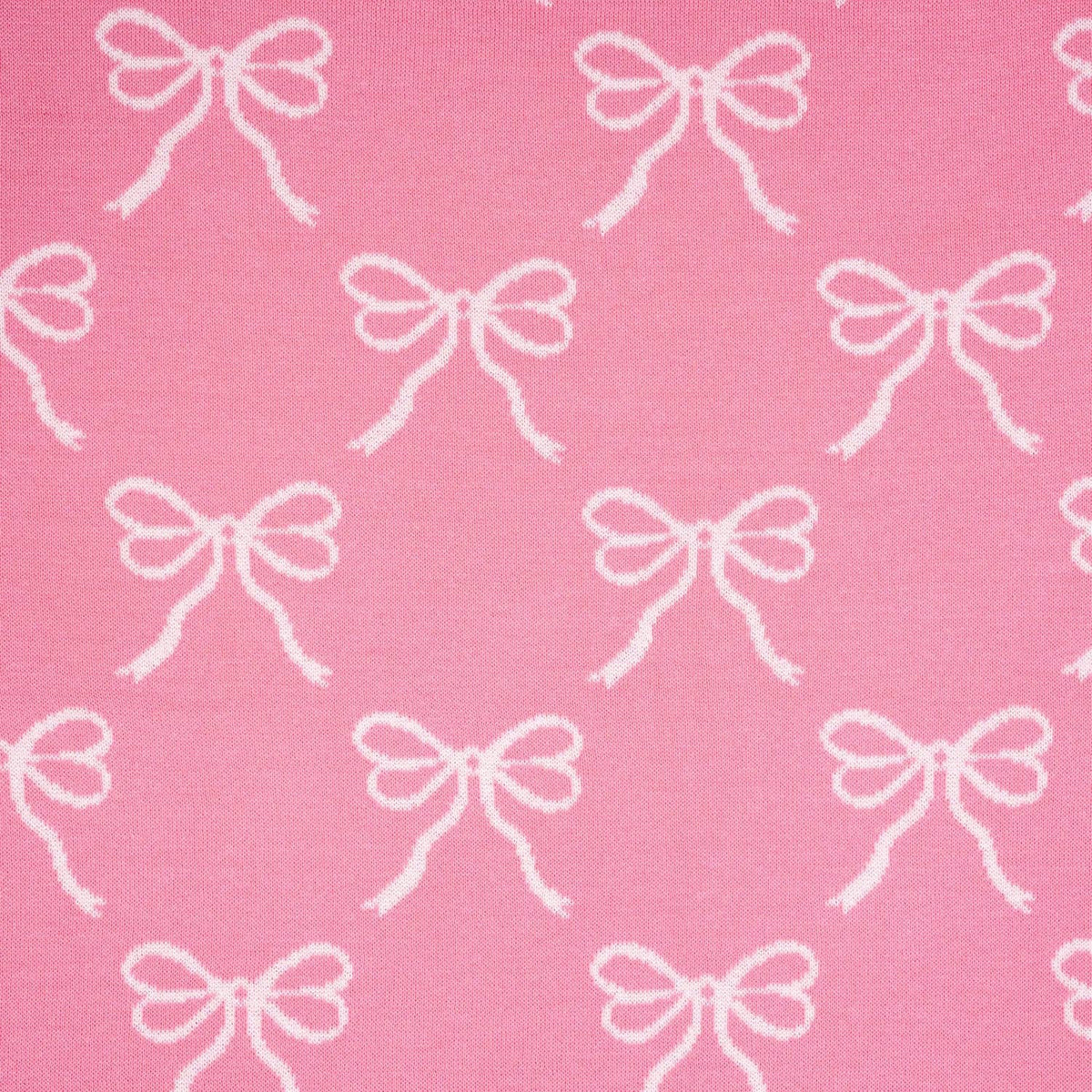 Coquette Bow Jacquard Knit Baby Blanket