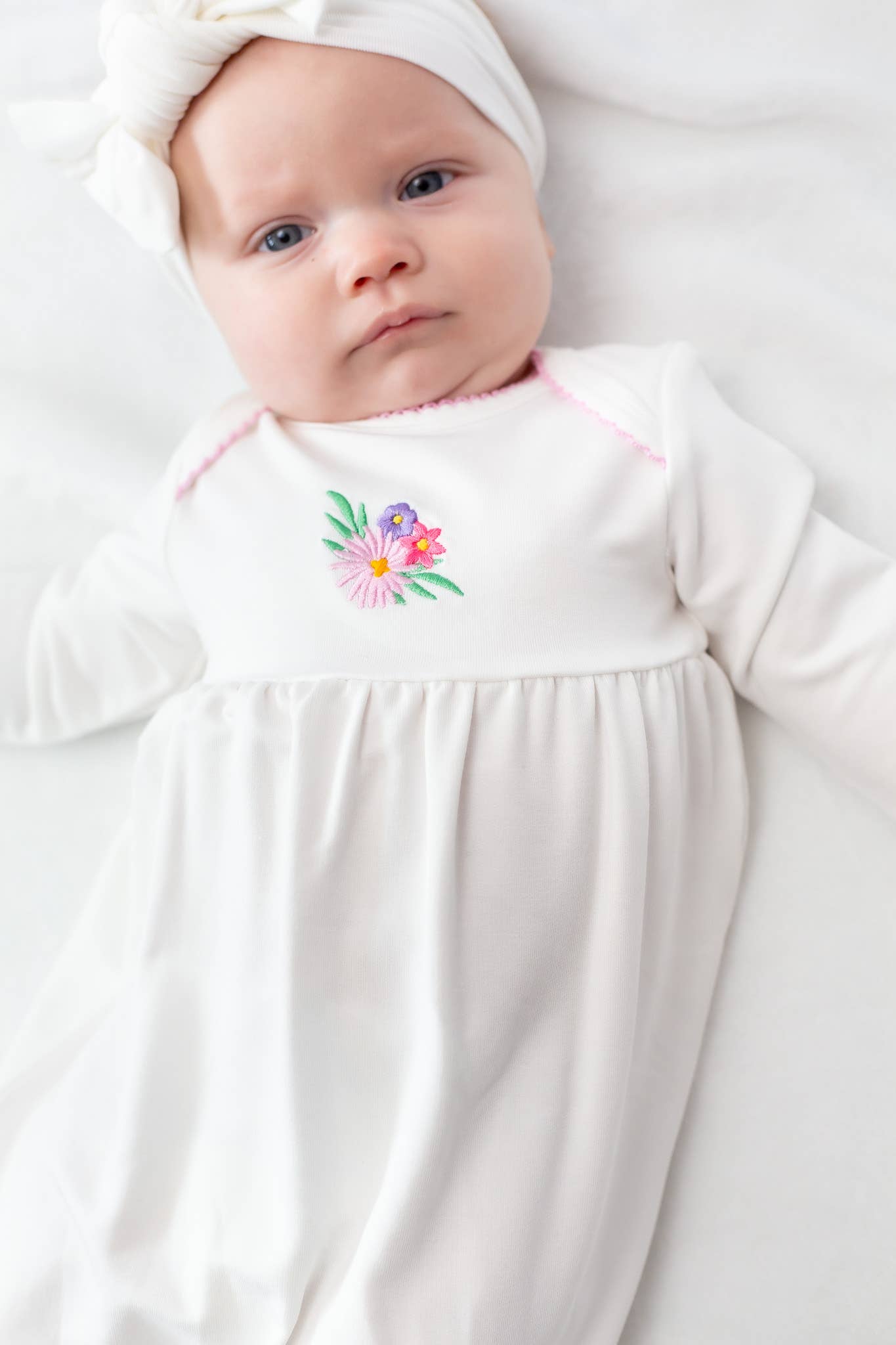 Pip Embroidered Gown - Flower Fields