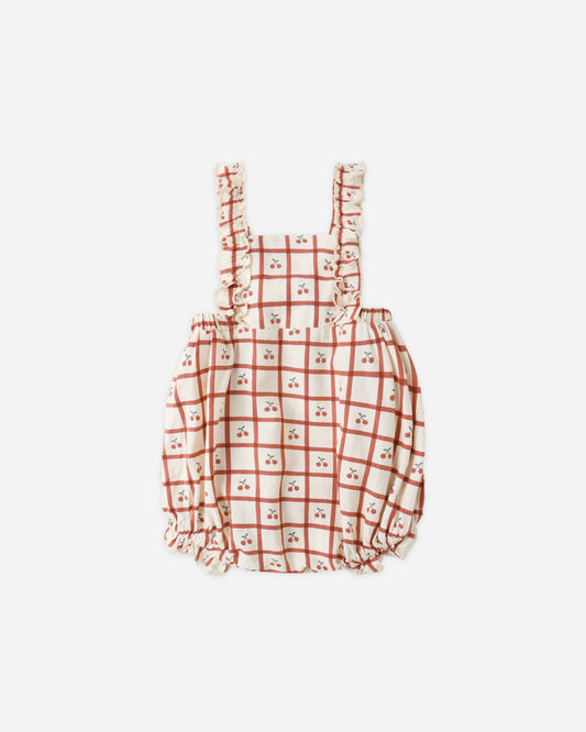 Cherry Check Romper