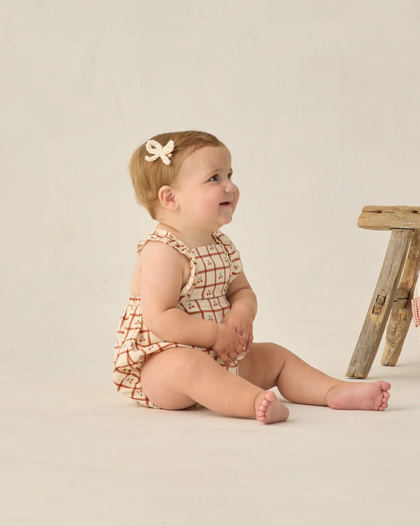 Cherry Check Romper